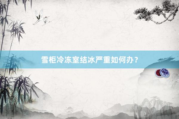 雪柜冷冻室结冰严重如何办？
